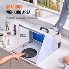 VEVOR Airbrush razpršilna kabina HS-E420DCLK 55x27x32 cm Prenosna