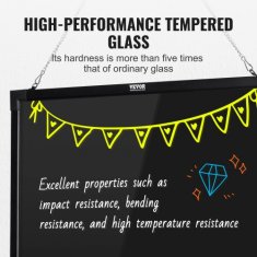 VEVOR LED tabla za pisanje sporočil 813x61 cm osvetljena izbrisljiva tabla za kredo