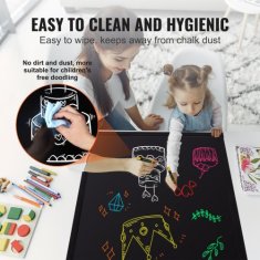 VEVOR LED tabla za pisanje sporočil 813x61 cm osvetljena izbrisljiva tabla za kredo