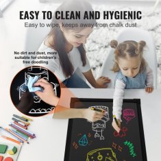 VEVOR LED tabla za pisanje sporočil 405x605x09 cm črna