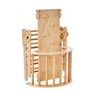 VEVOR Komplet za plezanje 5 v 1 notranje igralo za malčke velika velikost barva burlywood