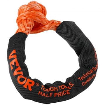 VEVOR Vlečna vrv Mehka zaponka Sintetična 13x56 cm Oranžna