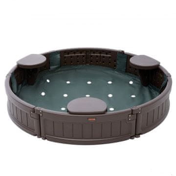 VEVOR Peskovnik 120x23 cm rjav