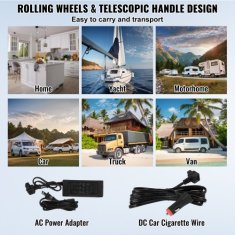 VEVOR Avtomobilski hladilnik J60 825x465x534 cm 60 L prenosni