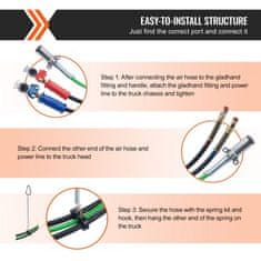 VEVOR Air Lines komplet 3 v 1 poltovornjak 15 ft 15 ft zračne cevi in napajalni kabel