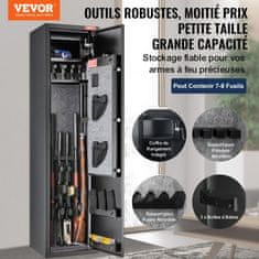 VEVOR Ognjevarna omara za 7-8 pušk 360x355x1447 mm črna