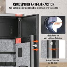 VEVOR Ognjevarna omara za 7-8 pušk 360x355x1447 mm črna