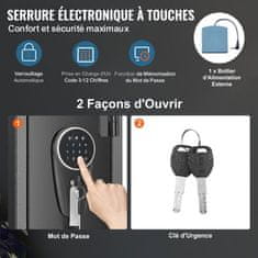 VEVOR Ognjevarna omara 250x220x1320 mm Črna