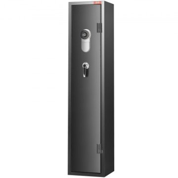 VEVOR Varnostni sef za 5 pušk prstni odtis 30x28x138 cm črn