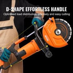 VEVOR Betonska žaga DC235 70x54x33 cm za mokro in suho rezanje