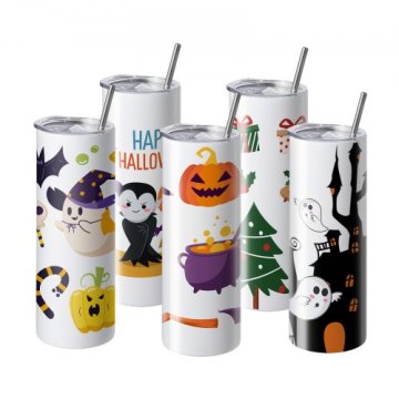 VEVOR Sublimacijski kozarec raven 75x210 mm bel pakiranje 50 kosov