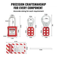 VEVOR Komplet za zaklepanje in označevanje 59-delni komplet za električno varnost 102 kg