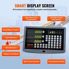 VEVOR Komplet digitalnega prikaza 3 osi 250x500x600 mm srebrne barve