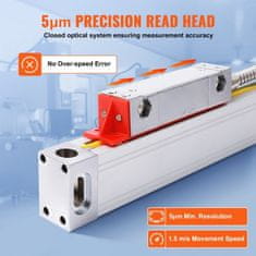 VEVOR Komplet digitalnega prikaza 3 osi 250x500x600 mm srebrne barve