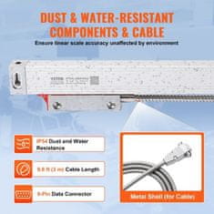 VEVOR Komplet digitalnega prikaza 3 osi 250x500x600 mm srebrne barve