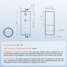VEVOR Vetrna turbina generator 800W 3-repi 12V z MPPT regulatorjem 1500x1500x1030 mm