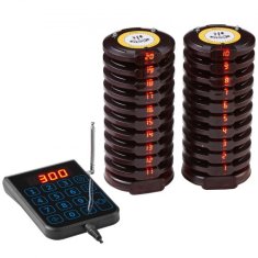 VEVOR Restavracijski sistem za klicanje YY-R108 120x100x24 mm Črn brezžični