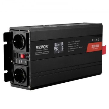 VEVOR Čisti sinusni pretvornik moči 2000W 305x144x72 mm