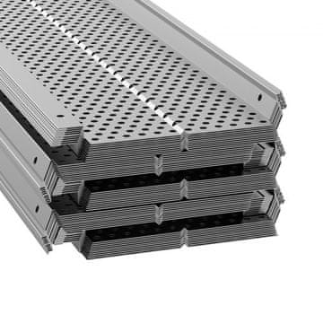 VEVOR Zaščita žleba 127 mm širina 1220x127x16 mm aluminij srebrna