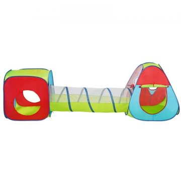 VEVOR Otroška igralna šotor s tunelom YM-03 680x680x730 mm večbarven