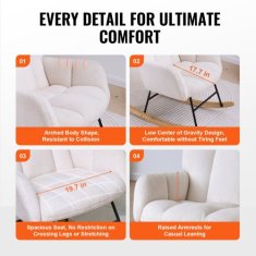 VEVOR Gugalnik 95x715x97 cm bel