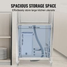 VEVOR Pralni pomivalnik z eno komoro 406x33x221 cm iz nerjavečega jekla