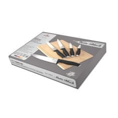 Berlingerhaus Komplet nožev BH-2964 with cutting board 6 pcs Matte Black Collection