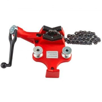 VEVOR Miza za cevi Chain Pipe Vise 3.2x127 mm zmogljivost cevi rdeča