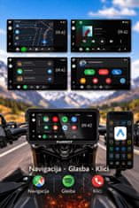 Farrot Motoristična navigacija M780 8.1" CarPlay Android Auto Wireless zaslon za motor GPS Bluetooth IPX8 vodoodporen