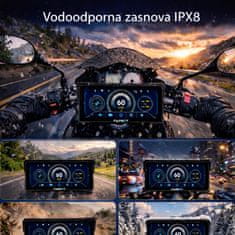 Farrot Motoristična navigacija M780 8.1" CarPlay Android Auto Wireless zaslon za motor GPS Bluetooth IPX8 vodoodporen