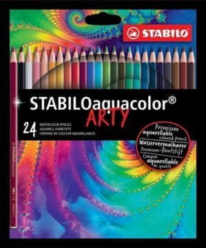 Stabilo akvarelne barvice, komplet 24 kosov v kartonski škatliARTY