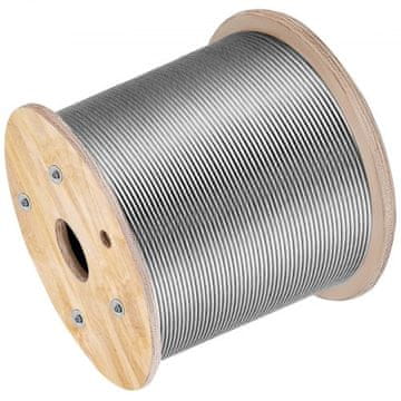 VEVOR Jekleni kabelski vrv 1x19 150 m 32 mm srebrna