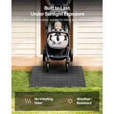 VEVOR Pragovni naklonski trak 3-kanalni pokrov kabla 61x106x102 cm Črn