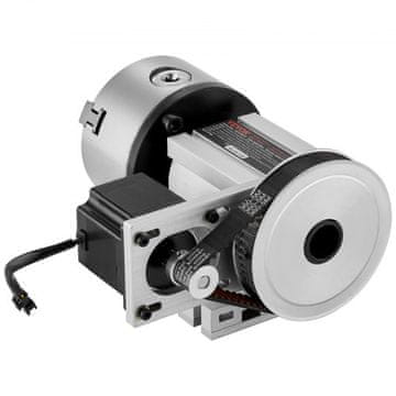 VEVOR Razdelilna glava K11-100mm 3-čeljustni primež 65x100 mm CNC rotacijska os kovinska