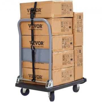 VEVOR Pritrdilni trakovi z ročnim zategovanjem 4 kosa 1x457 cm 998 kg Črni