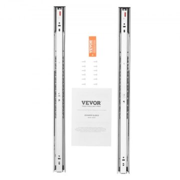 VEVOR Vodilice predalov polni izvlek stranski nosilec 600x45x127 mm jeklo