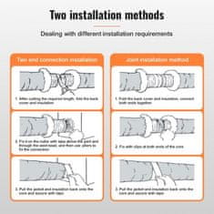 VEVOR Prezračevalna cev sušilca GC130 185x185x7620 mm izolirana
