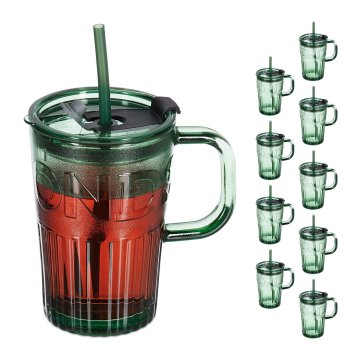 Northix Set 10 kozarcev z ročaji za smoothije