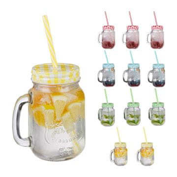 Northix Pisani kozarci s pokrovom – 12 kos