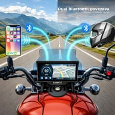 Farrot M770 7” Moto Navigacija z Wireless CarPlay & Android Auto, Dual Bluetooth, IPX8 Vodoodporna