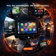 Farrot M770 7” Moto Navigacija z Wireless CarPlay & Android Auto, Dual Bluetooth, IPX8 Vodoodporna