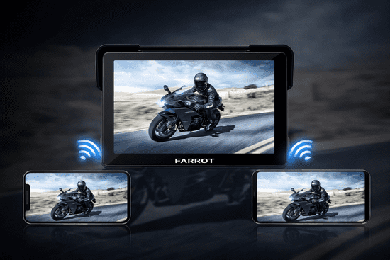 Farrot M770 7” Moto Navigacija z Wireless CarPlay & Android Auto ...