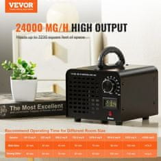 VEVOR Generator ozona 24000 mg/h 175x197x16 cm odstranjevalec vonjav