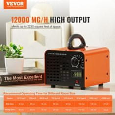 VEVOR Generator ozona 12000mg/h 197x175x16 cm Črn