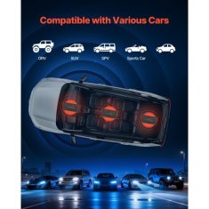 VEVOR Avto avdio ojačevalnik 4-kanalni 189x85x41 mm siv