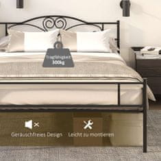 Homestar Posteljni okvir 145x211x106 cm Črn