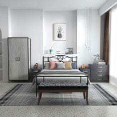 Homestar Posteljni okvir 145x211x106 cm Črn