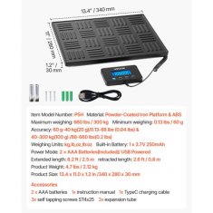 VEVOR Poštna tehtnica dvojna natančnost 340x280x30 mm