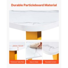 VEVOR Upravni pisalna miza 160x80x75 cm bela