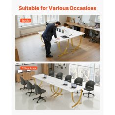 VEVOR Upravni pisalna miza 160x80x75 cm bela